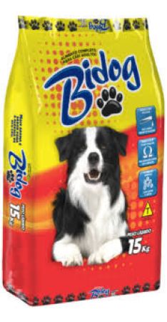 RAÇÃO PARA CÃES ADULTOS BIDOG 15KG